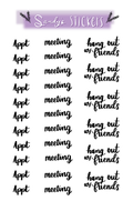 Appointments, Meetings & Get Together Script