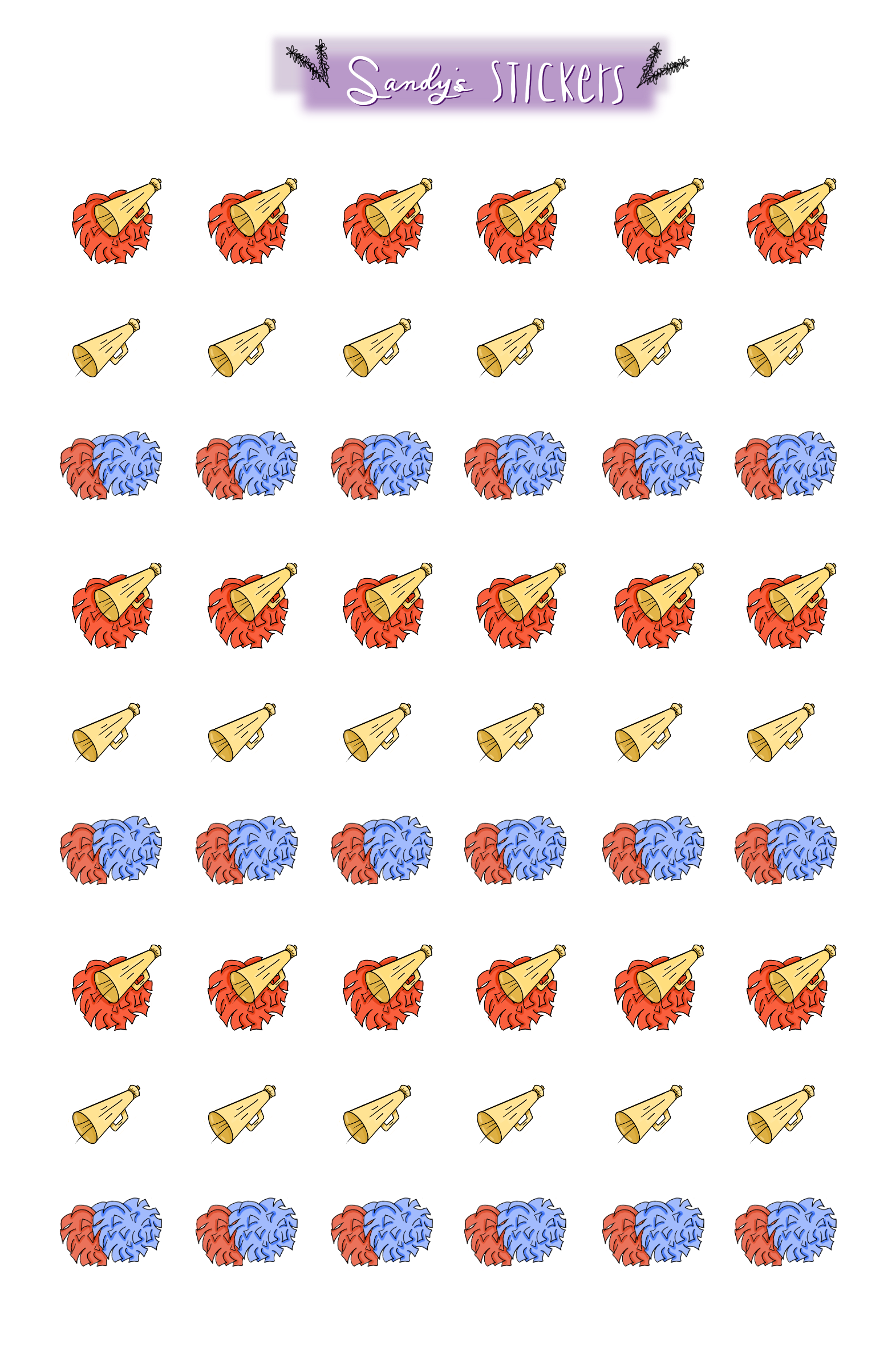 Cheerleading Mini Icons