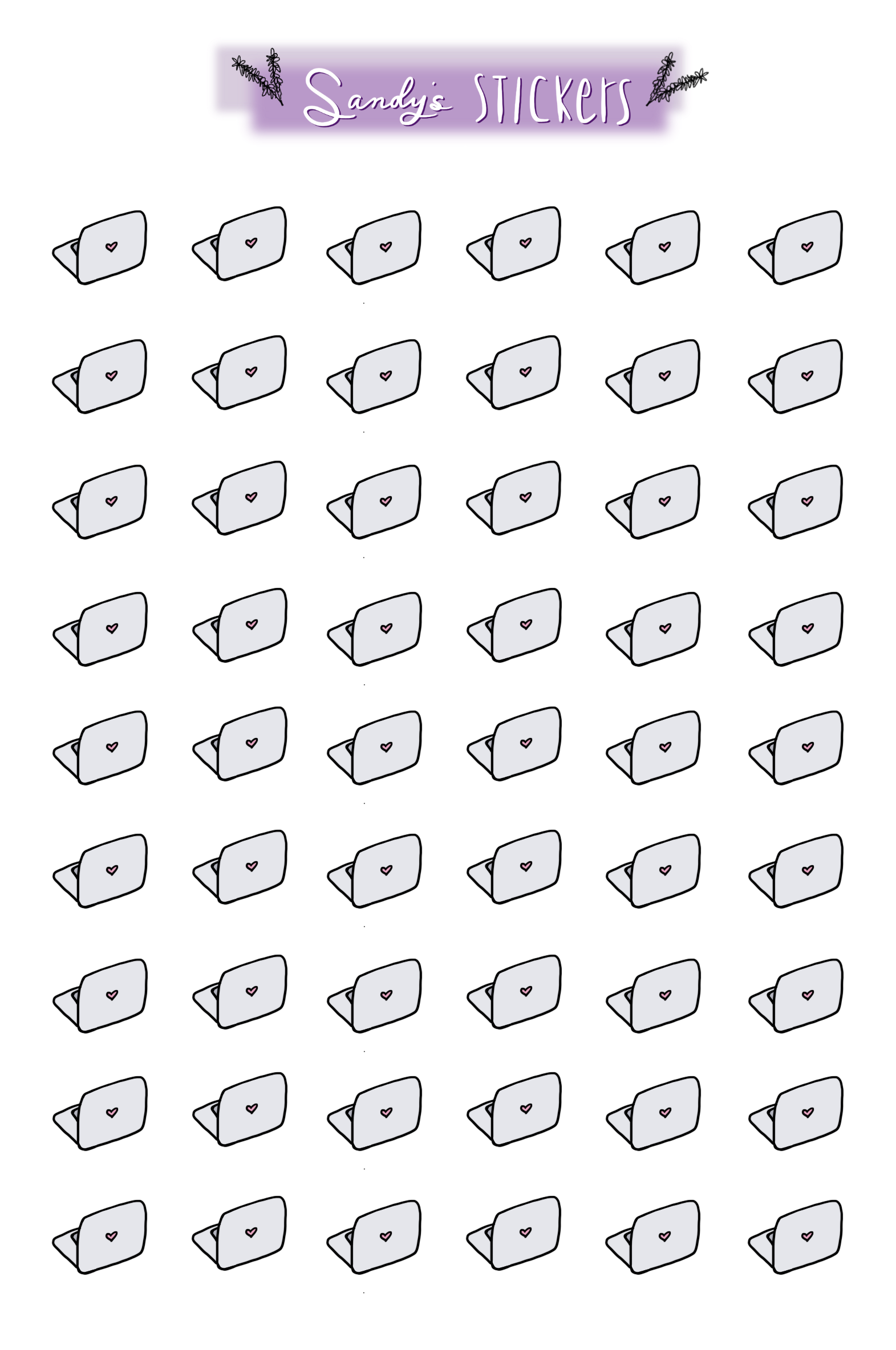 Cute Laptop Doodle Icons
