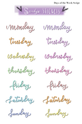 Days of the Week Script Two