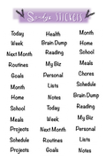 Planner Divider Labels