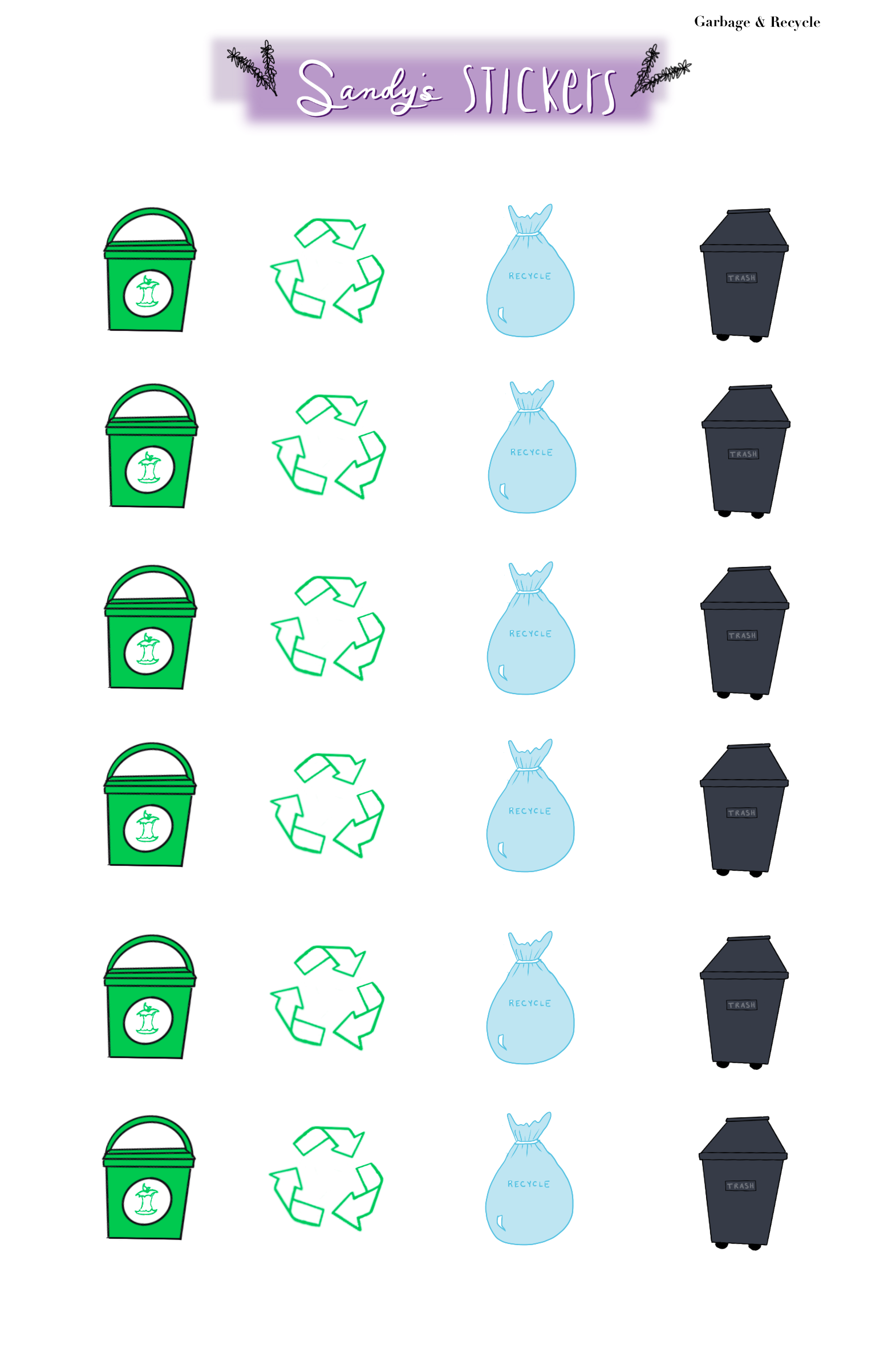 Garbage & Recycle Icons