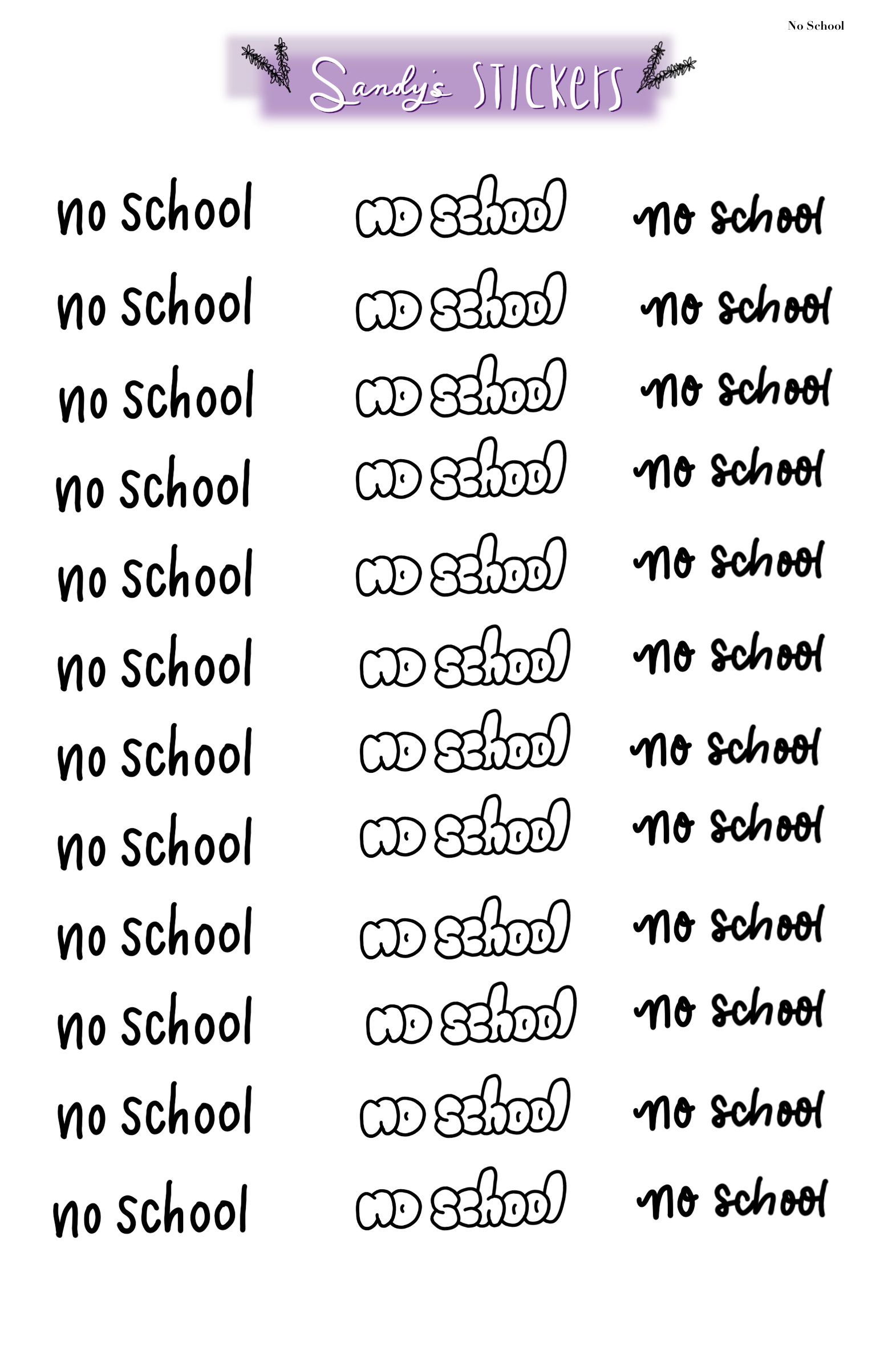 No School Script