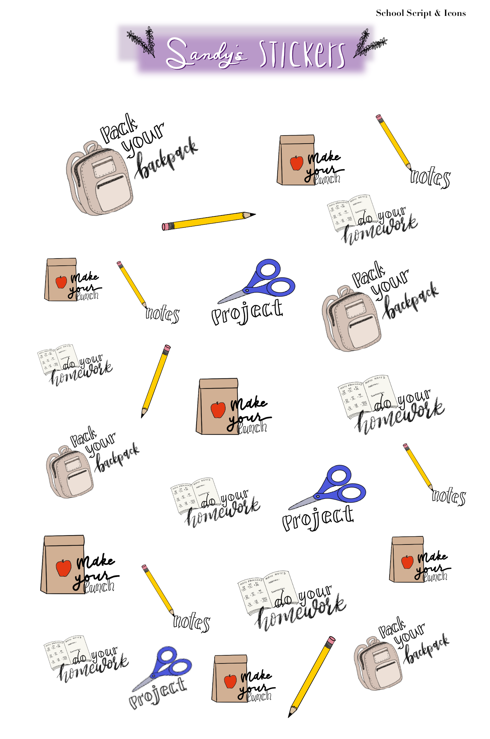 School Script & Icons