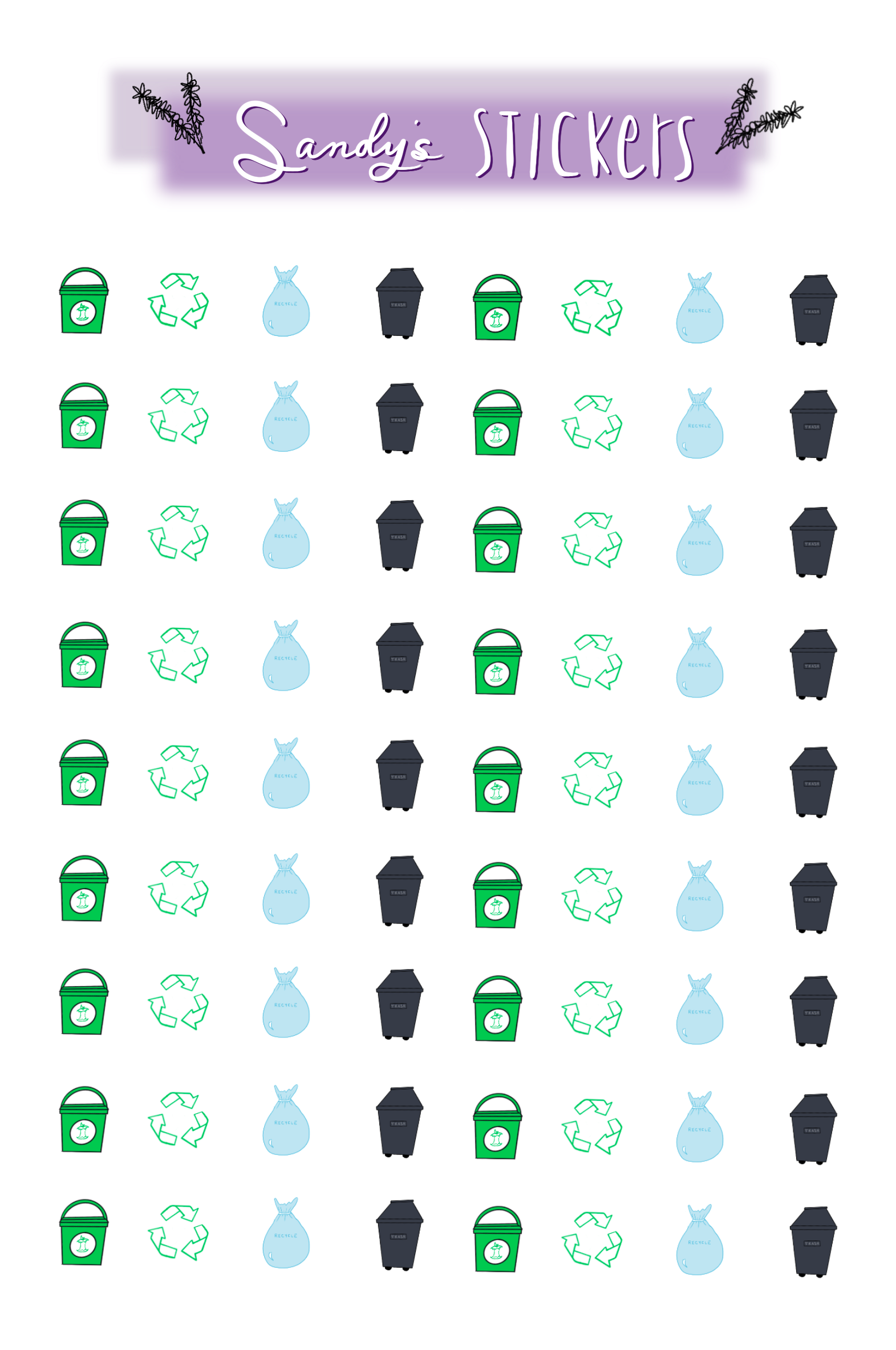 Garbage & Recycle Icons