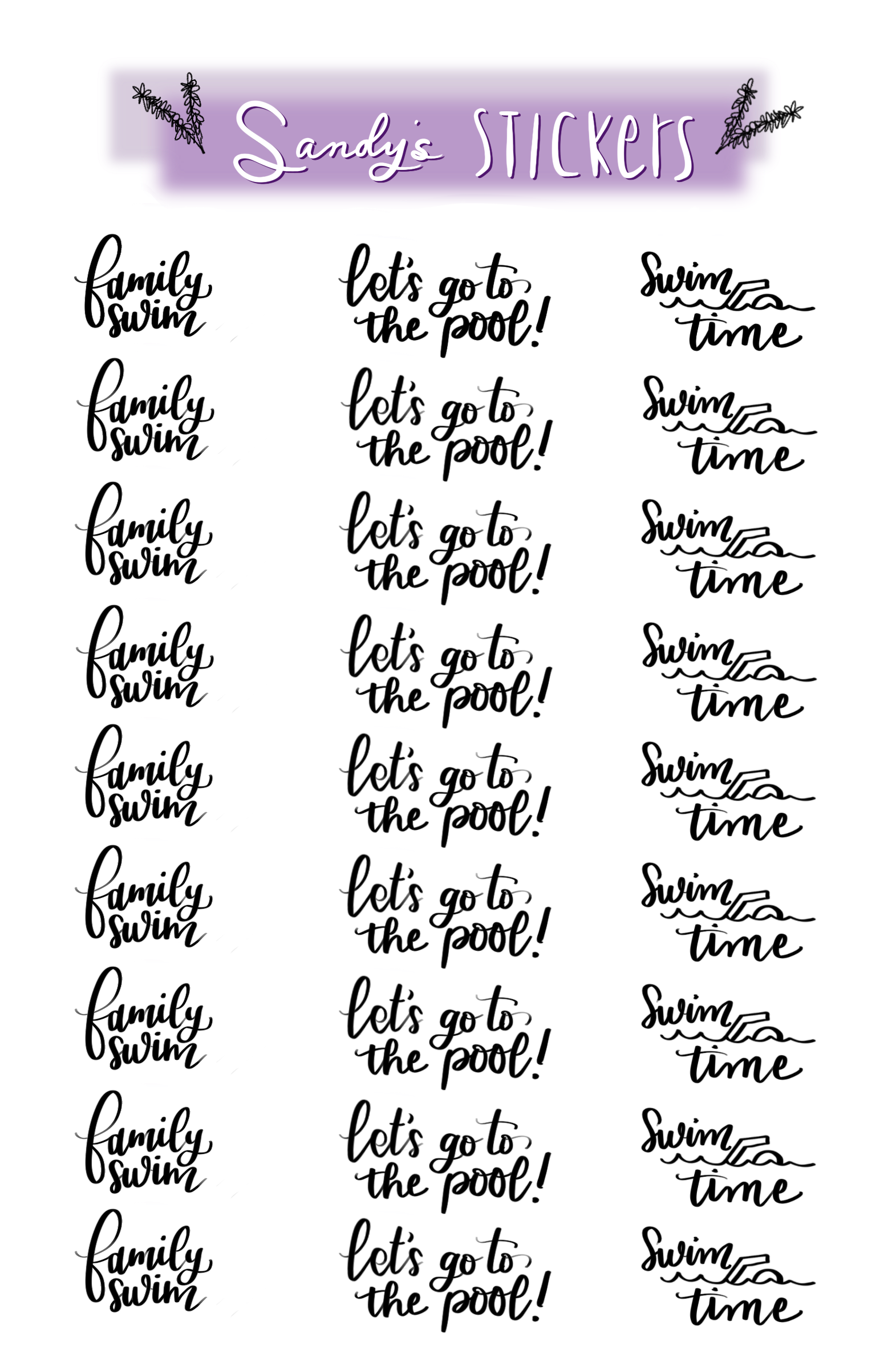 Swimming Script