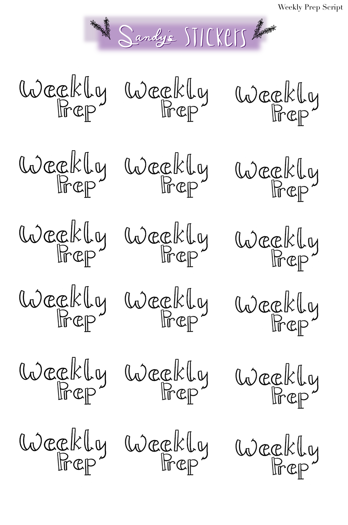 Weekly Prep Script