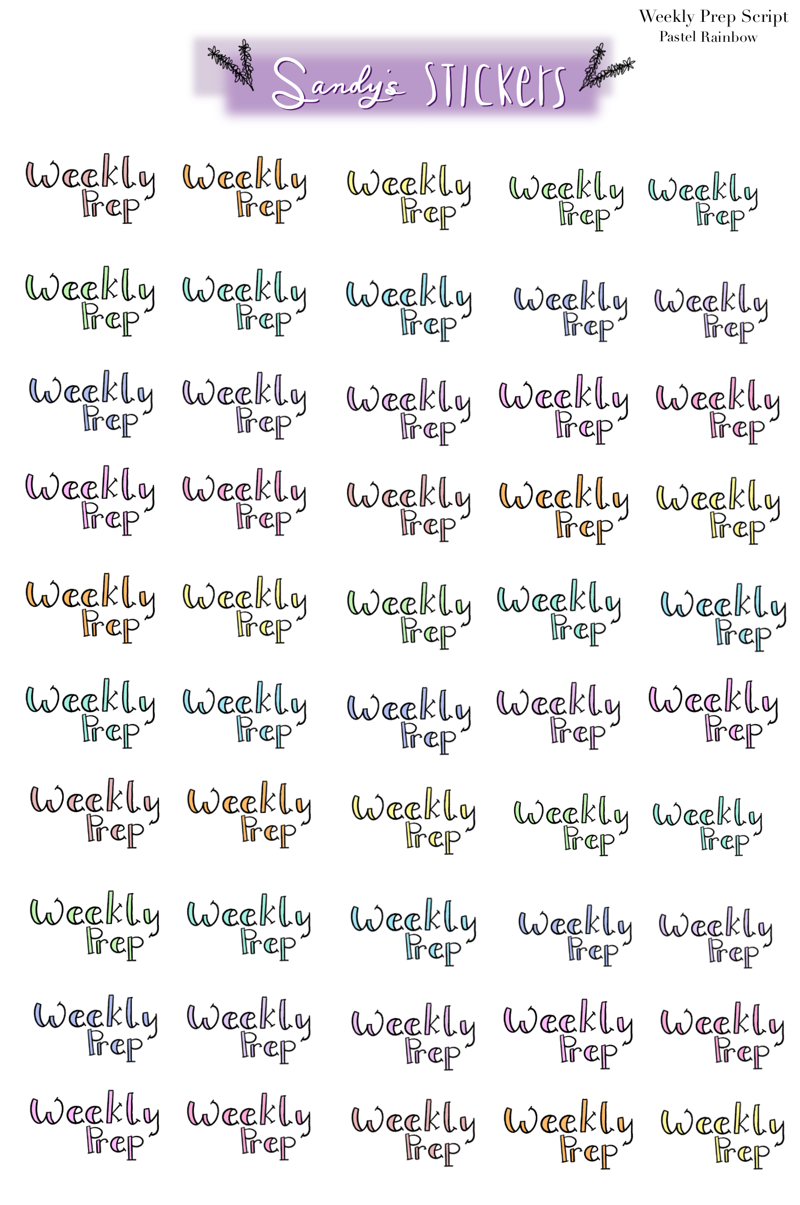 Weekly Prep Mini Script