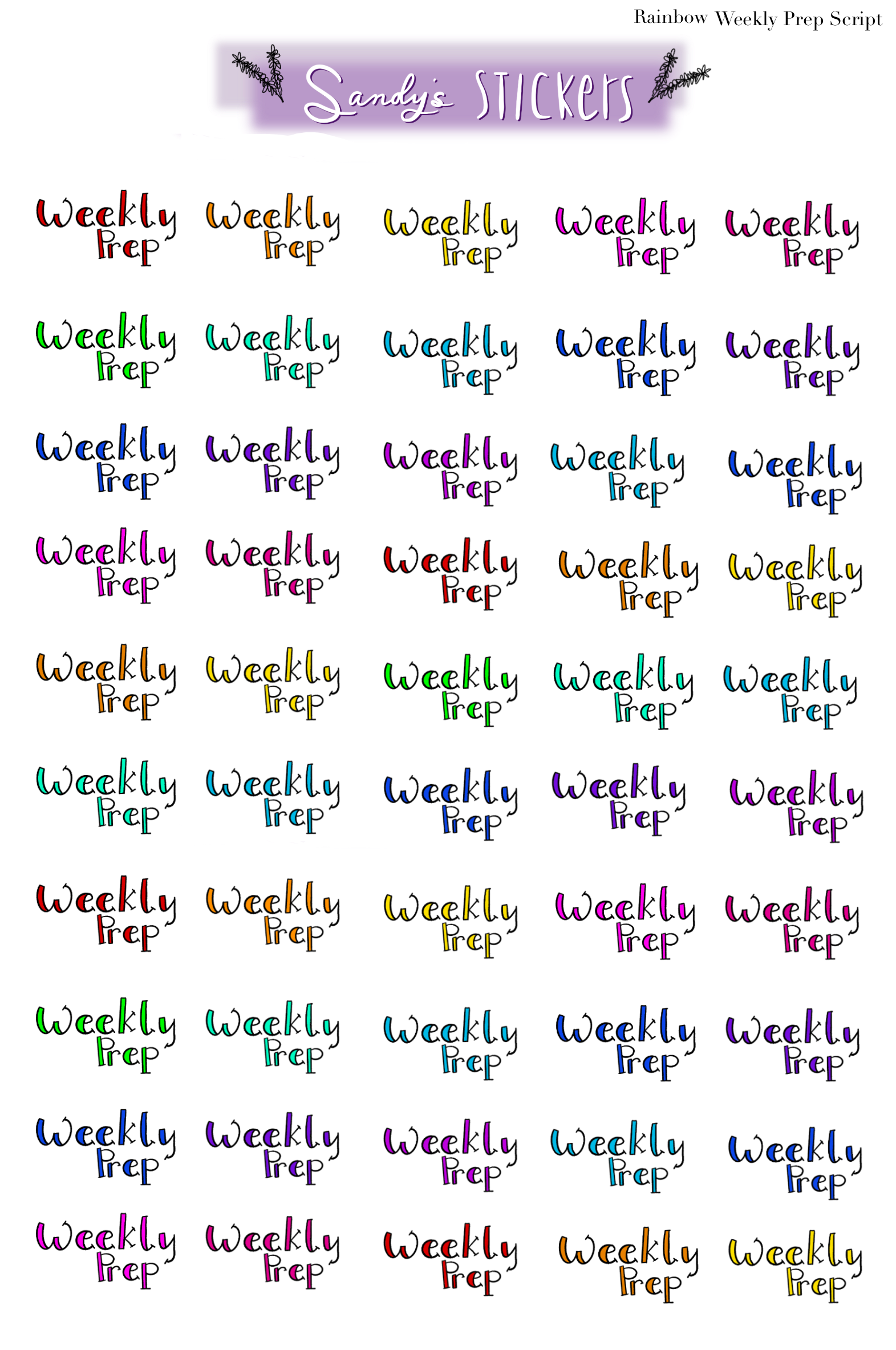 Weekly Prep Mini Script